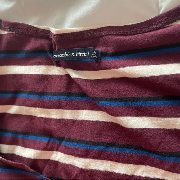Abercrombie & Fitch striped button short sleeve top - Picture 2 of 3
